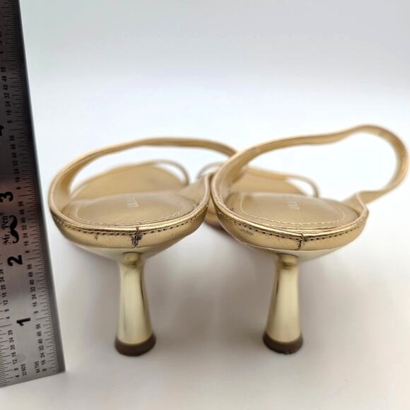 Marc Fisher LTD Alonde Slide Sandal Open Toe Women's Gold Size US9M EU39.5 - Picture 4 of 10